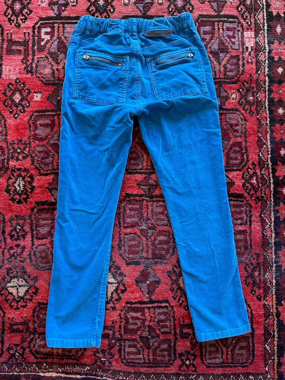 Stella McCartney Kids Blue Corduroy Pants 10Y Adjustable Waist Designer